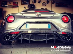 Alfa Romeo 4C Rear Diffuser Flap Deflector - Carbon Fiber - Gloss